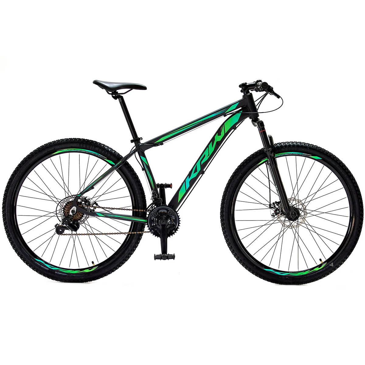 Bicicleta Montaña Krw Spotlight R29 Aluminio Cambios - Negro-Verde 