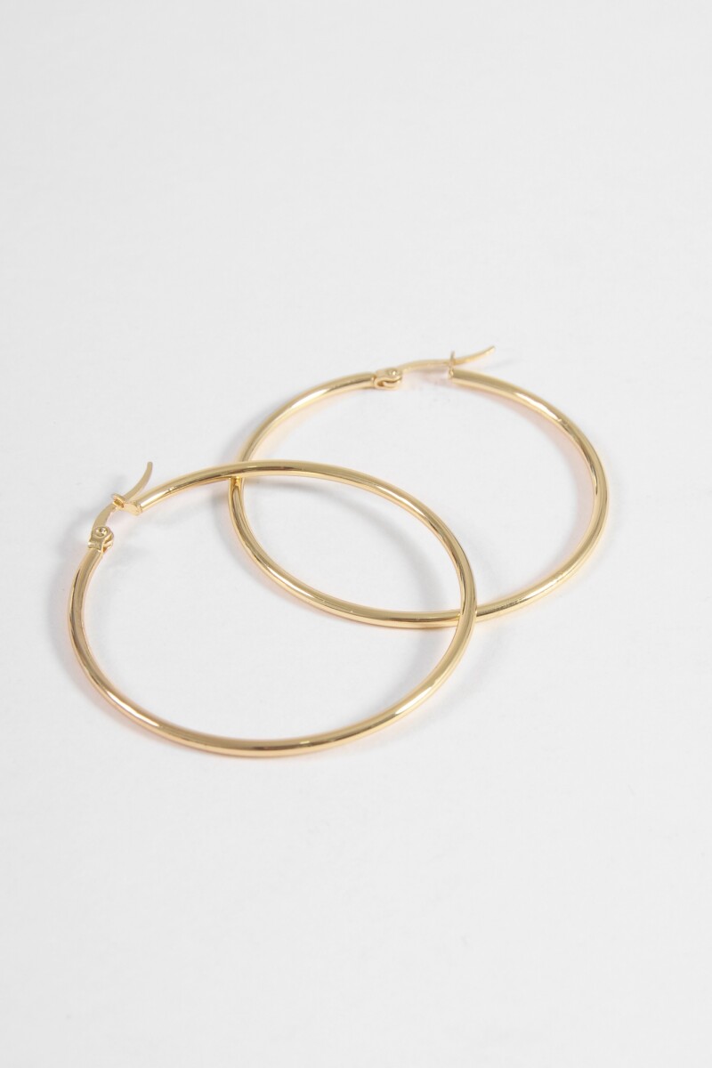 Aros acero extra large dorado