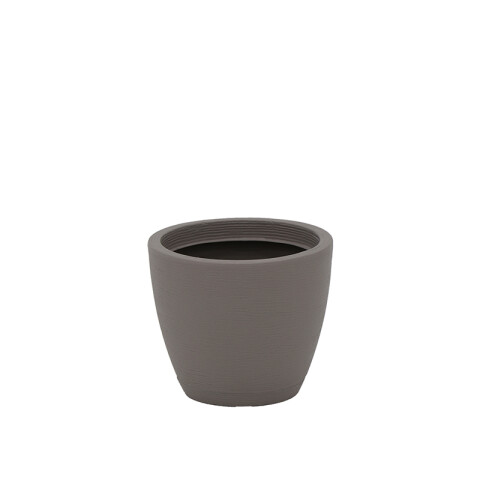 Maceta "ASTECA" Ø28,5x24cm símil cemento c/ plato TD0276
