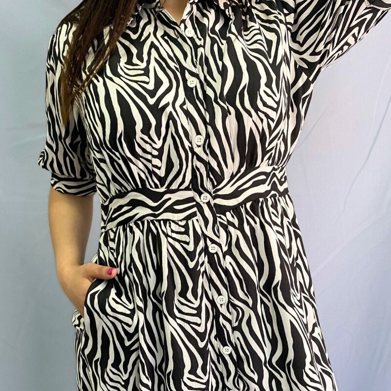 Vestido Caliza Black/white