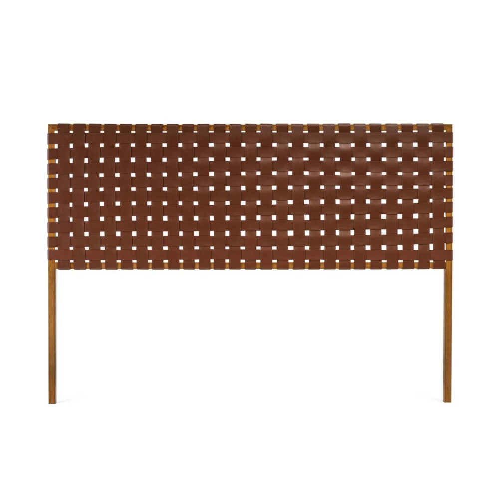 RESPALDO 2 PLAZAS PU-Y-MADERA MARRON FIAMMA