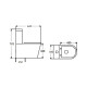 INODORO PARA MOCHILA AMARO BLANCO BRILLANTE 62X38X82 CM BLANCO