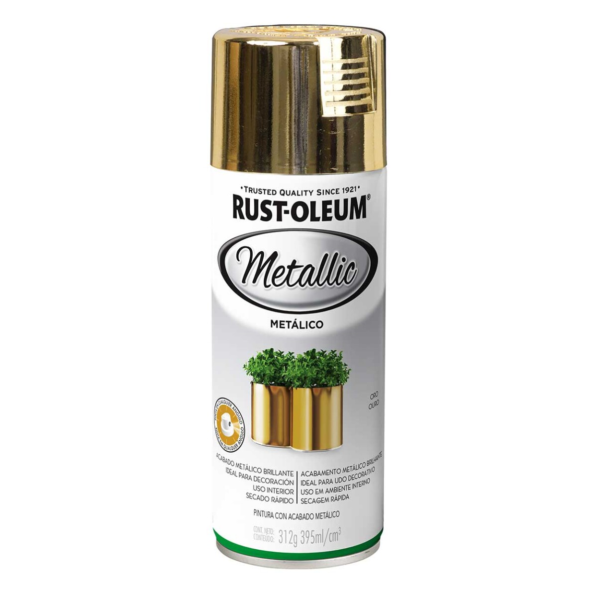 Esmalte Aerosol Efecto Metálico 312g Rust-Oleum - Oro 