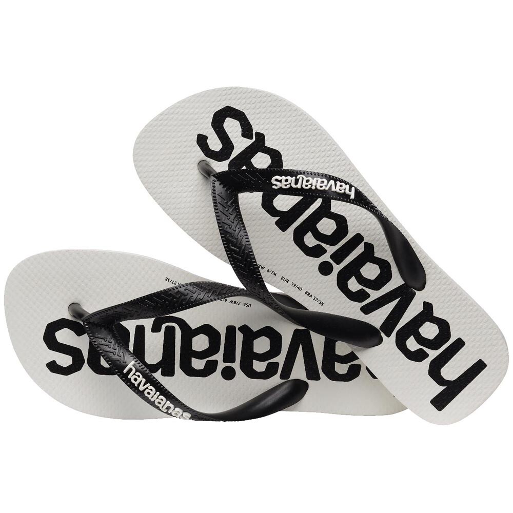 Sandalias Havaianas Top Logomania 2 Hombre Blanco/Negro/Blanco