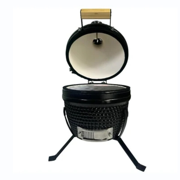 Horno Kamado A Carbón Cerámica Refractaria Con Parrilla 27cm PARRILLA FIRE KING KAMADO 13" NEGRO FT13