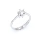 Anillo solitario en oro 18k blanco y brillante central Anillo solitario en oro 18k blanco y brillante central