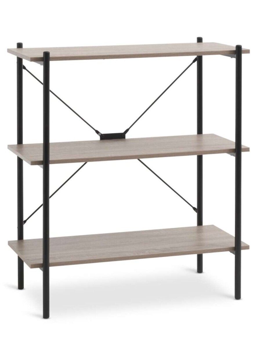 Estanteria Vandborg 3 Est - Roble/Negro 
