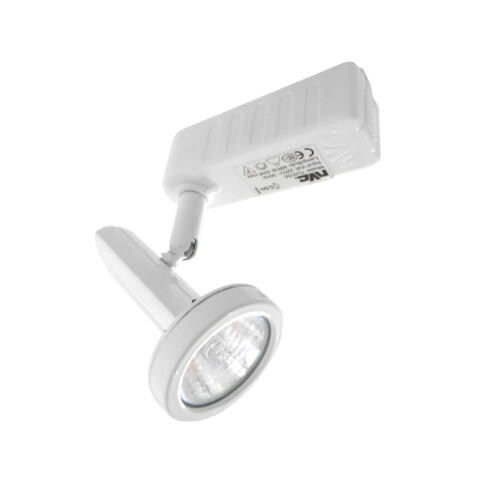 Spot dicroico para riel de tres vías/50W, color blanco NV1114