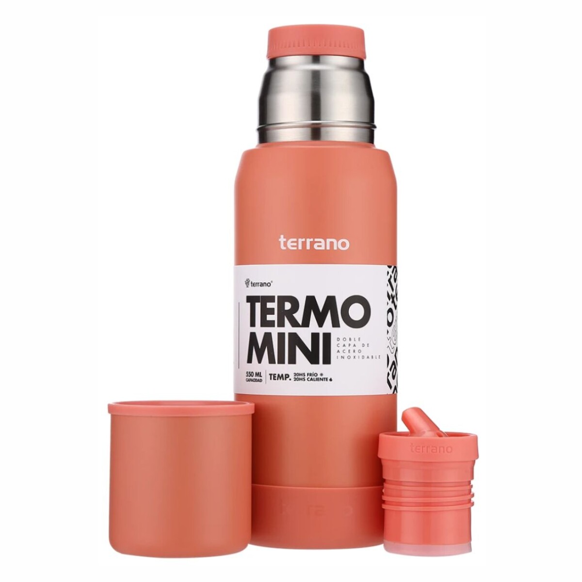 TERRANO TERMO MINI PREMIUM 500ML - CORAL 