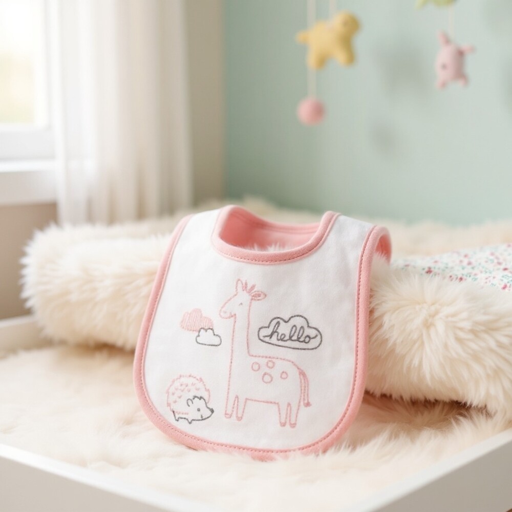 Set baberos x3 Little ONES FLORES ROSA