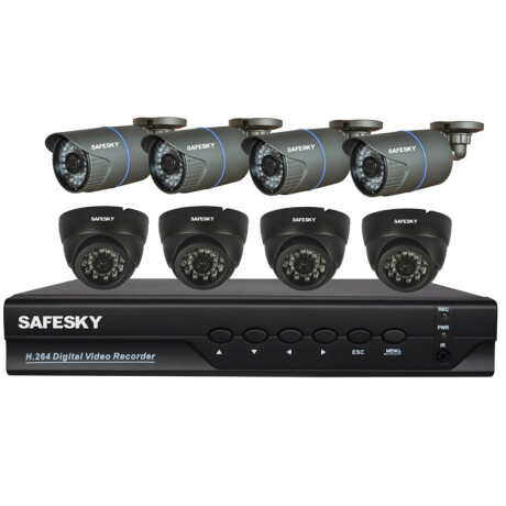 Kit Safesky Dvr Ahd + 8 Camaras Ahd + Accesorios 001