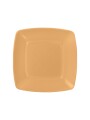 PLATOS CUADRADOS 15cm naranja