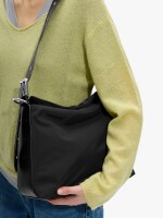 Bolso De Hombro Liso De Nylon negro