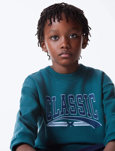 BUZO ESTAMPADO INFANTIL VERDE