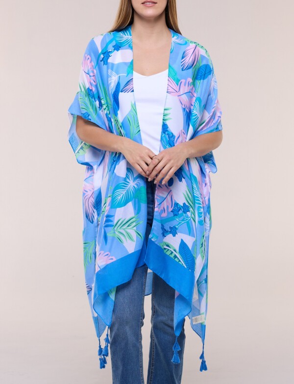 Kimono Floral AZUL/MULTI