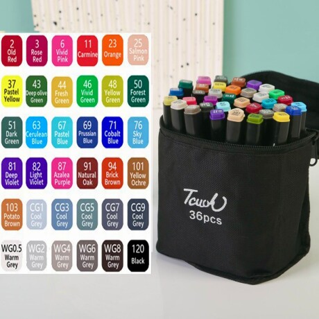 Set De 36 Marcadores Resaltadores Con Doble Punta + Estuche Set De 36 Marcadores Resaltadores Con Doble Punta + Estuche