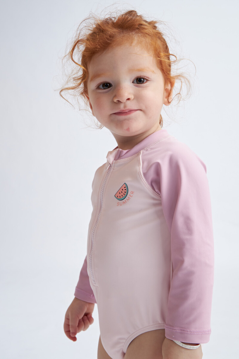 Malla manga larga uv Combinado Rosa