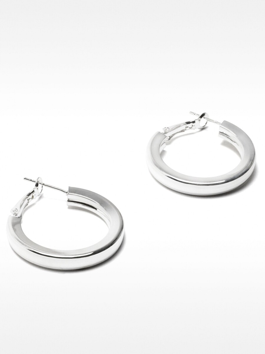 Pendientes De Aro Cortos Plateados plateado