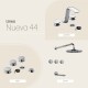 JUEGO DE GRIFERIA INCLUYE LAVATORIO DE MESADA DUCHA Y BIDET CROMO
