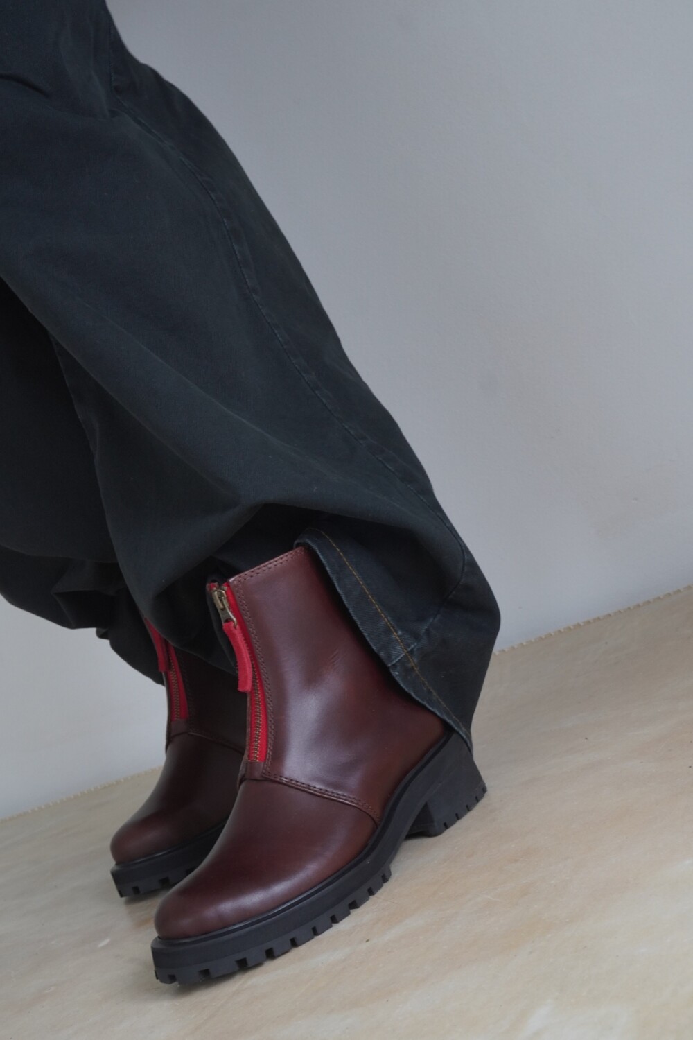 Front Zip Red