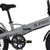 Bicicleta Eléctrica Plegable S-pro E-clipper Rodado 20 Gris