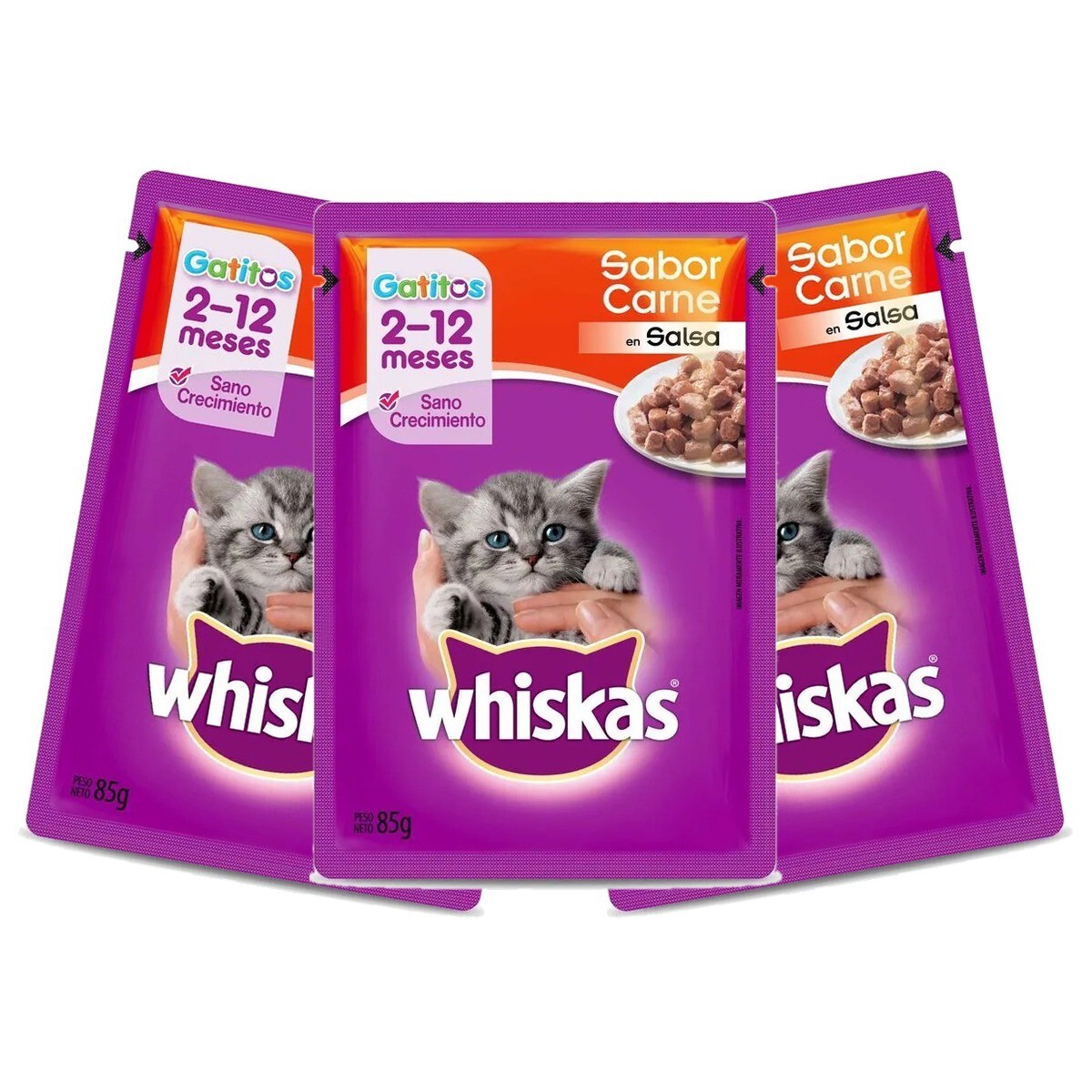 WHISKAS GATITOS EN SOBRE 85 GR PACK X12 