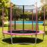 Cama Elastica 1.83 M Trampolin Saltarin Niños Adultos Grande Con Red Proteccion Imback Color Rosa Cama Elastica 1.83 M Trampolin Saltarin Niños Adultos Grande Con Red Proteccion Imback Color Rosa
