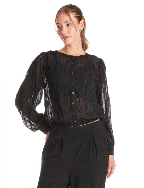 Palazzo Wide Leg Pinzas NEGRO