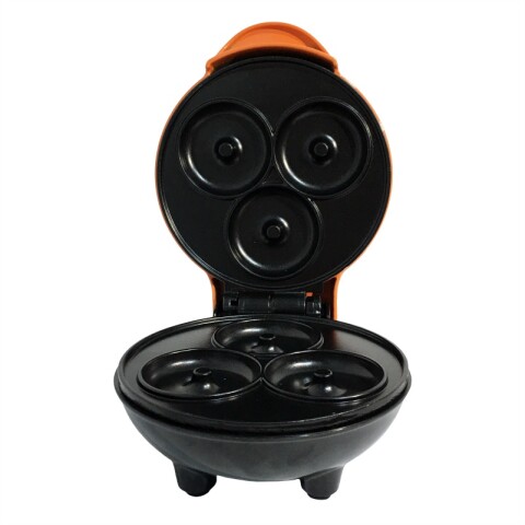 Mini Maquina de Donas 3 Unidas Antiadherente Color Naranja 12 x 18 x 14 cm - RAF - R2219O Mini Maquina de Donas 3 Unidas Antiadherente Color Naranja 12 x 18 x 14 cm - RAF - R2219O