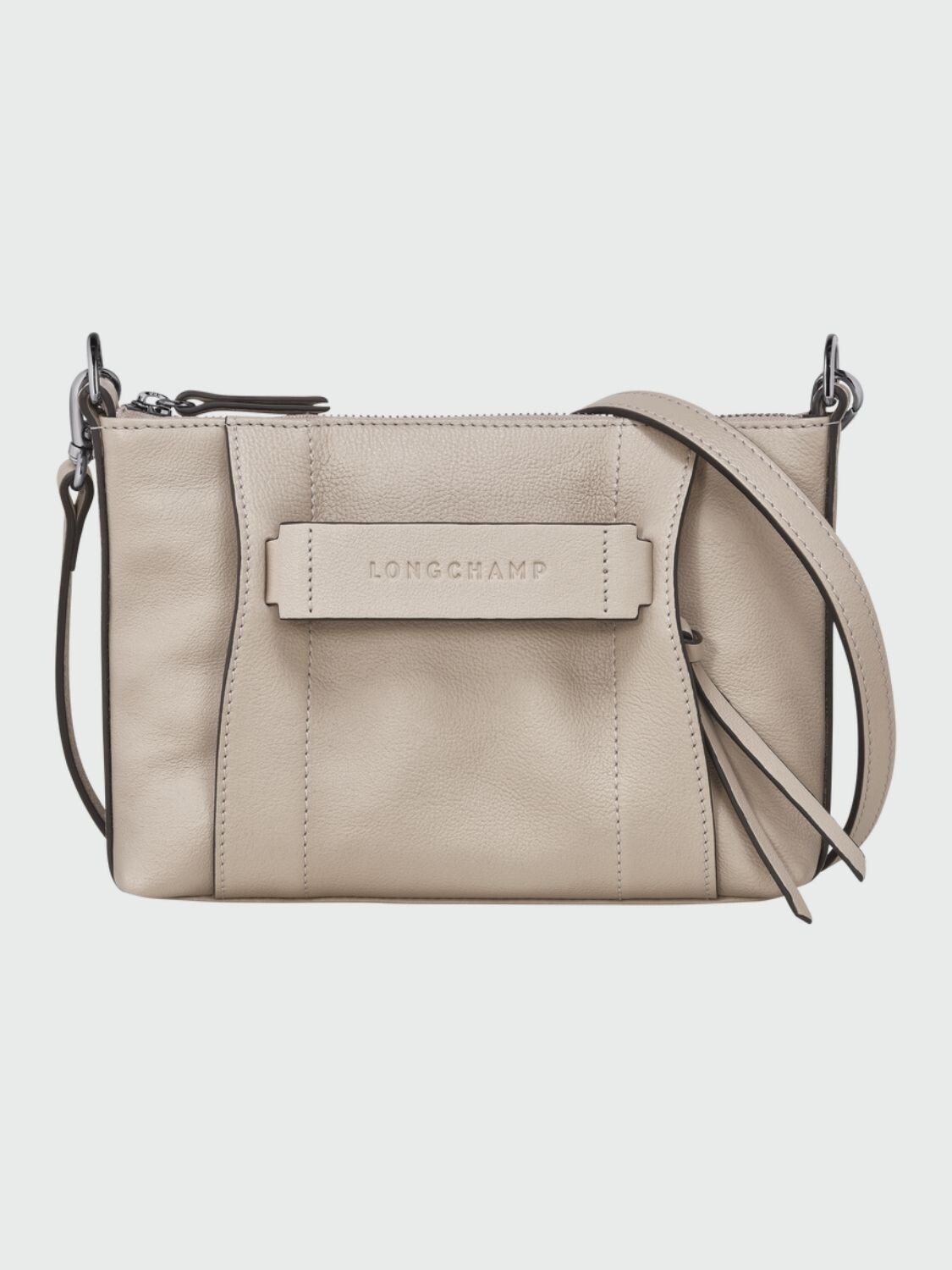 Longchamp -Cartera de cuero con correa extraible, 3D 0