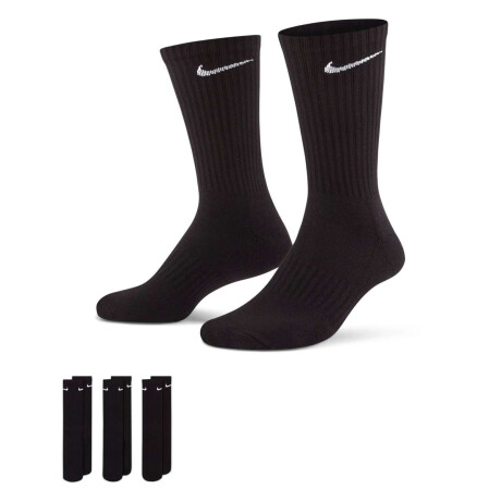 Medias Nike Everyday Cush Media larga 3-Pack de Hombre Negro