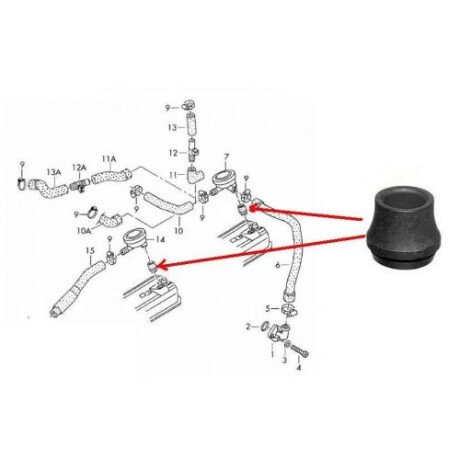 JUNTA VOLKSWAGEN GOMA CONICA TAPA VALVULA GOL 1.8 - JUNTA VOLKSWAGEN GOMA CONICA TAPA VALVULA GOL 1.8 -