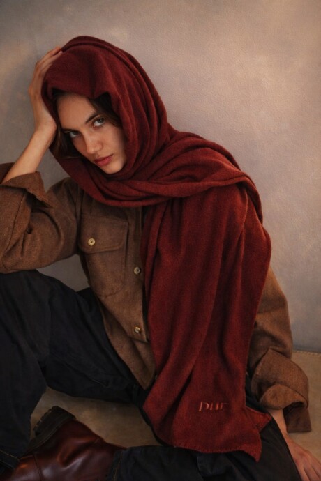 Pashmina PUR Bordeaux