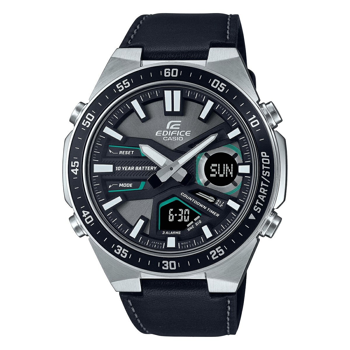 Reloj CASIO EFVC110L-1AVDF en Cuero Negro Esfera 51mm 