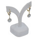 Caravanas largas en oro 18k antiguas con brillantes. Caravanas largas en oro 18k antiguas con brillantes.