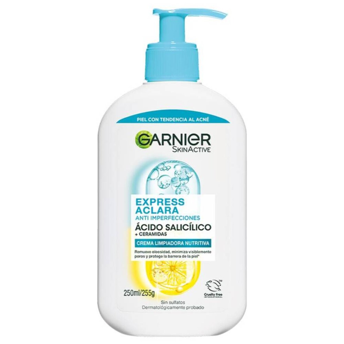 Gel Limpiador Garnier Pure Active Gentle Cleanser Ácido Salicílico Anti Acné 250ml 