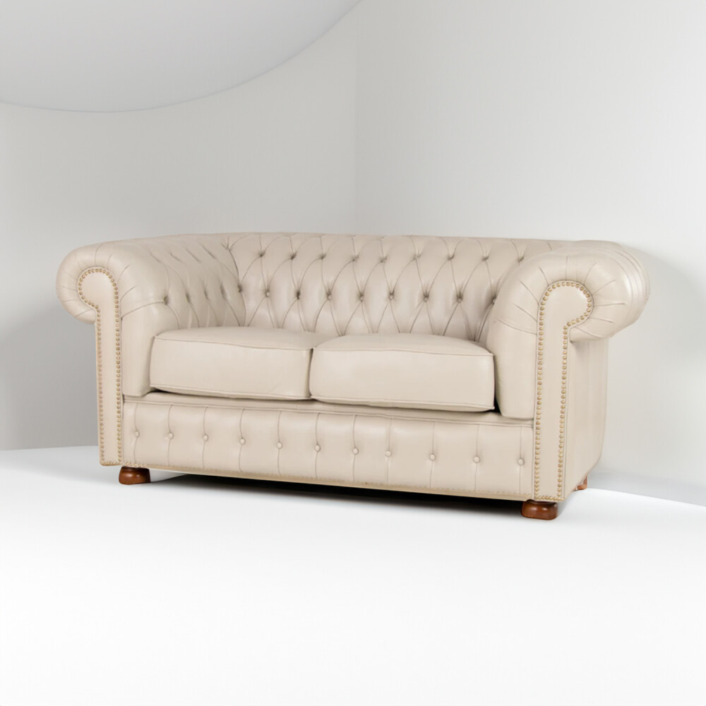 Sillón 100% Cuero - 2 Cuerpos - Chesterfield Arena
