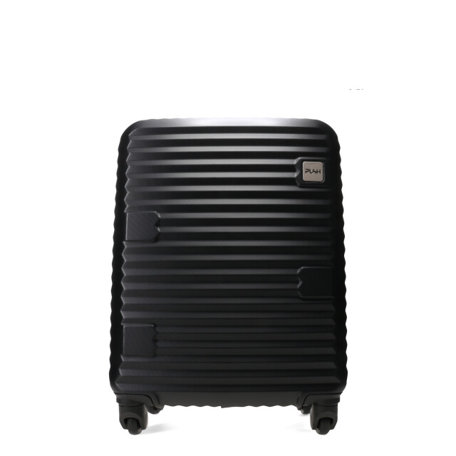 Valija Push Rigida Acanalada Negro