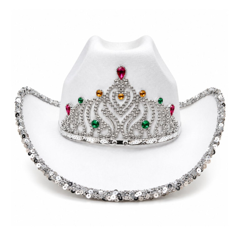 Gorro Cowboy Con Corona y Luz Blanco