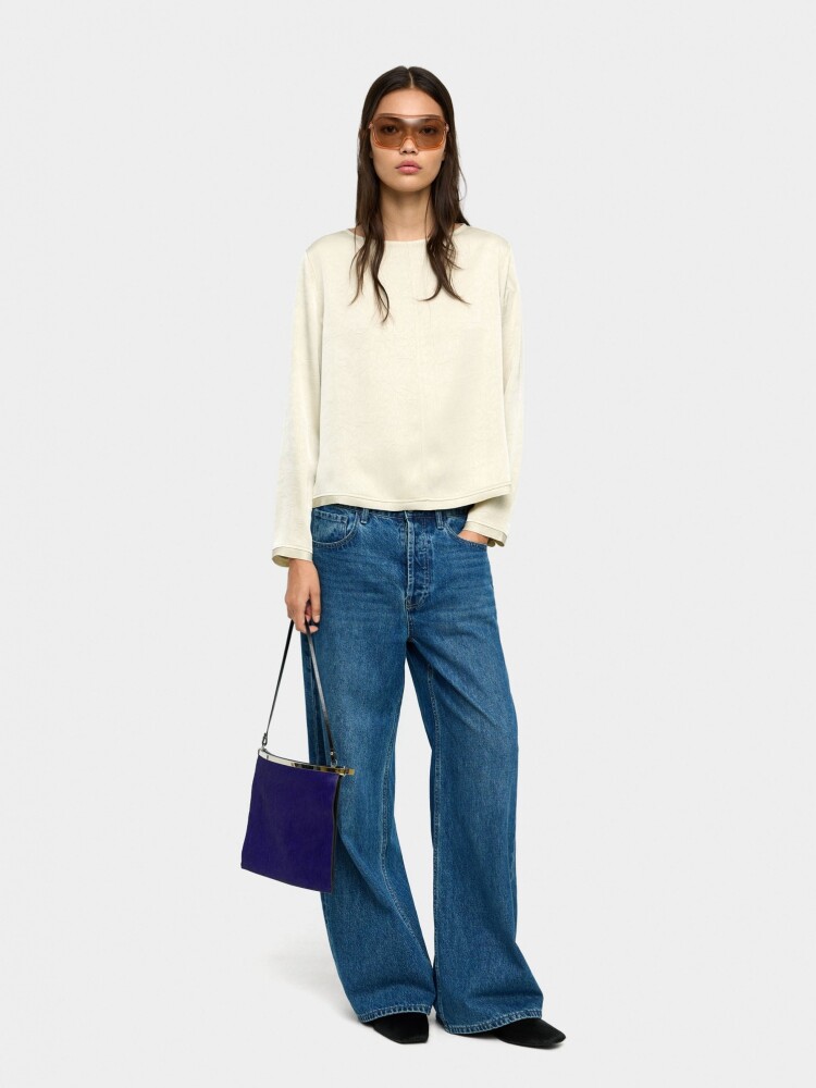 Blusa Efecto Arrugado crudo