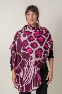 PAÑUELO MULTI PRINT Fucsia