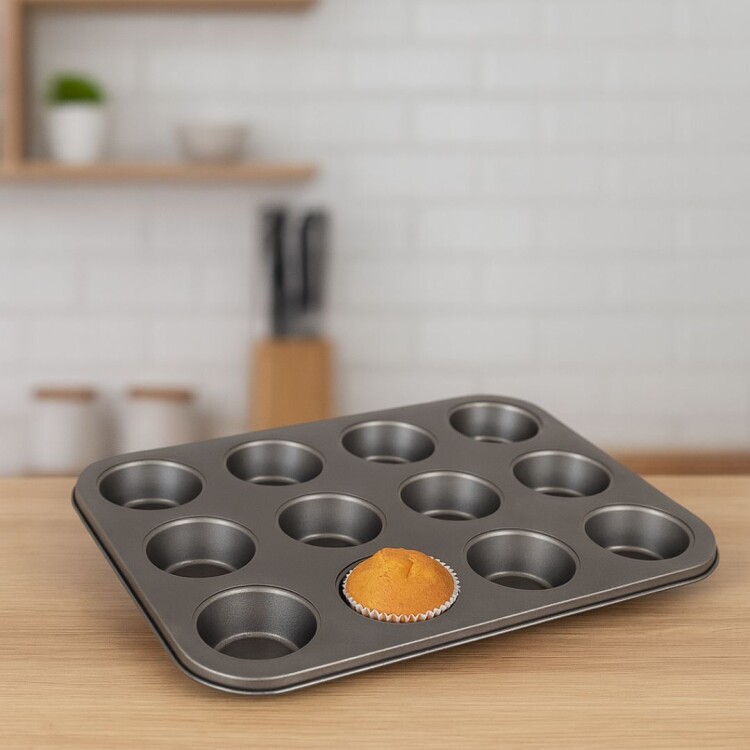 Asadera Muffins x12 Unidades NEGRO