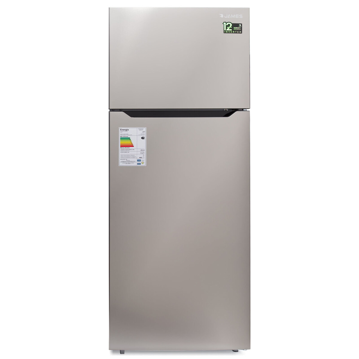REFRIGERADOR JAMES - 463-L GRIS RJ 622 INV INOX 