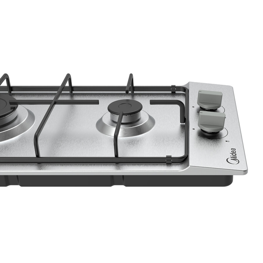 Anafe a gas Inox 2 hornallas Midea MG30SB005MN2B Anafe a gas Inox 2 hornallas Midea MG30SB005MN2B
