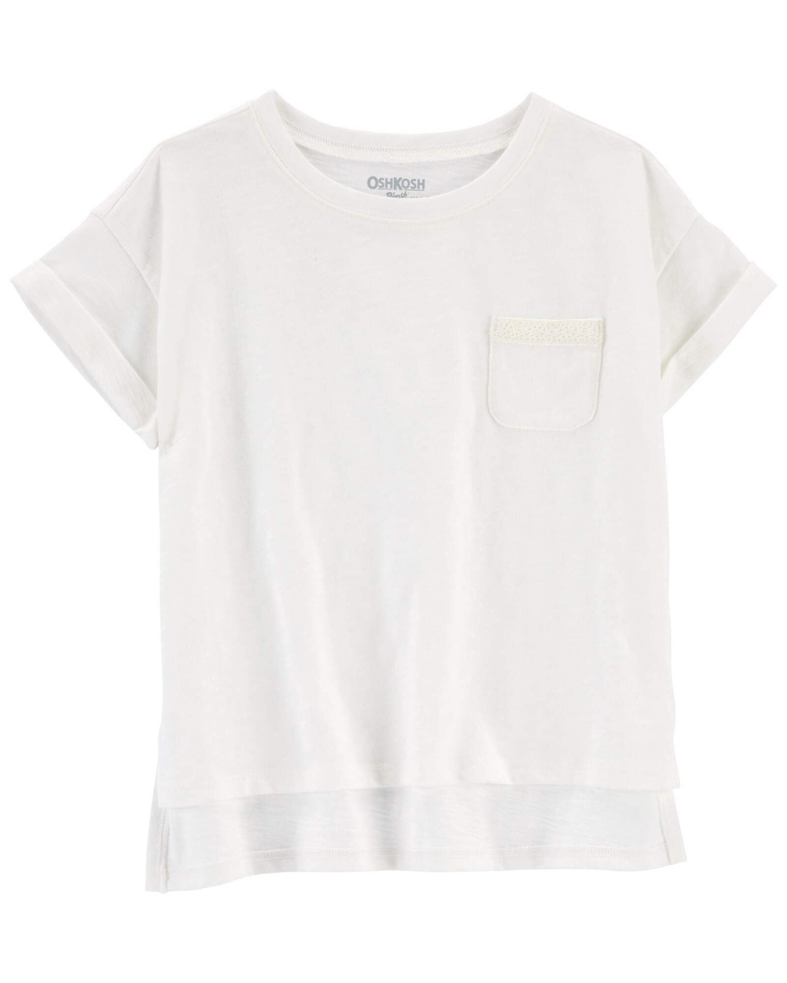 Remera de algodón manga corta con bolsillo 0