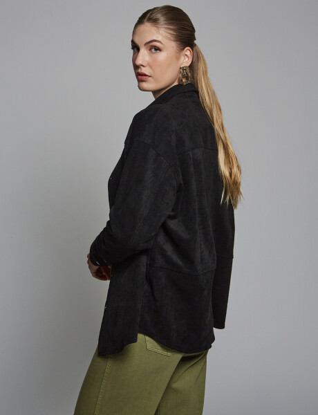 Camisa efecto ante negro