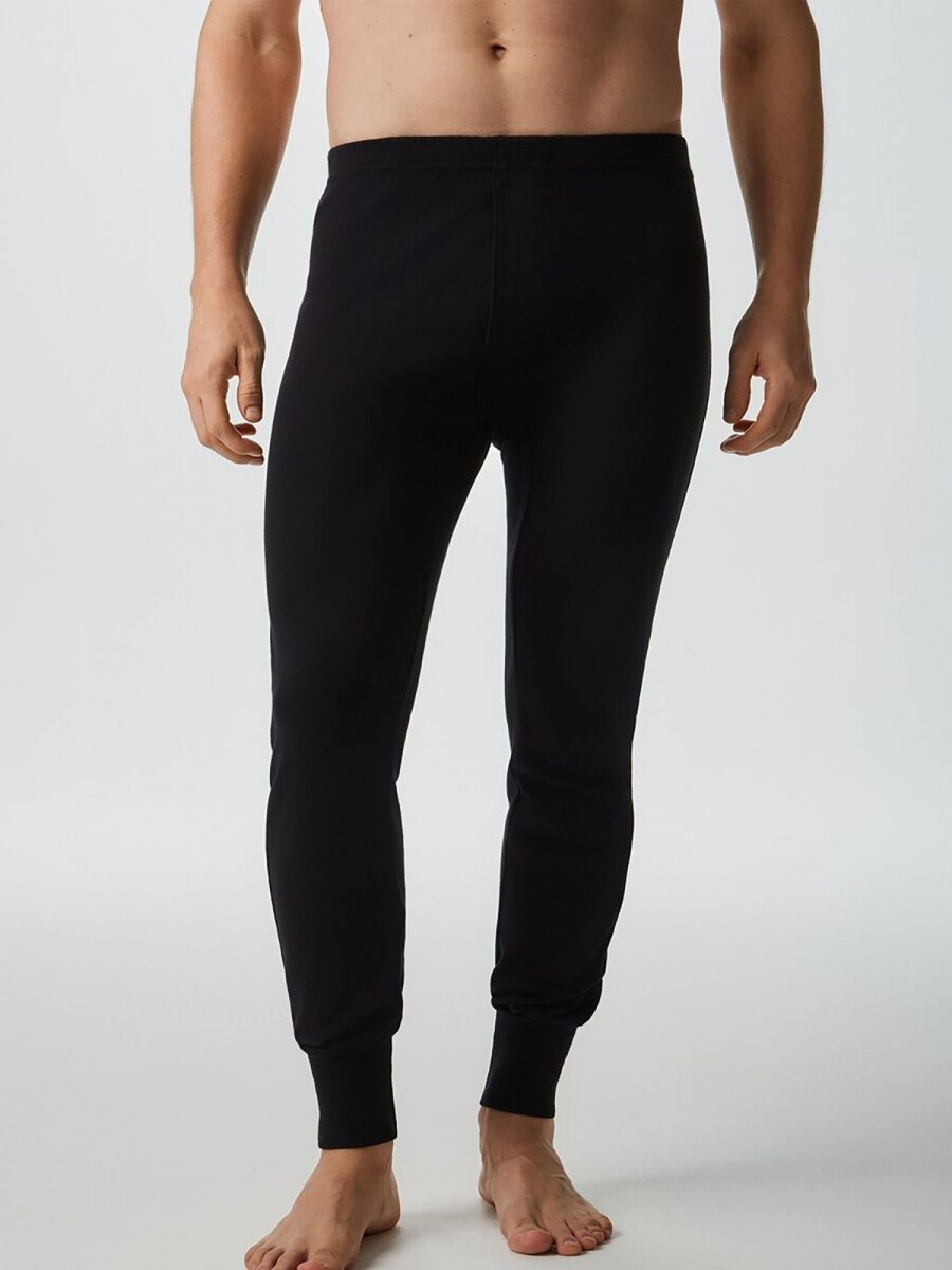 CALZONCILLO LARGO CON CINTURA ELASTIZADA - NEGRO 