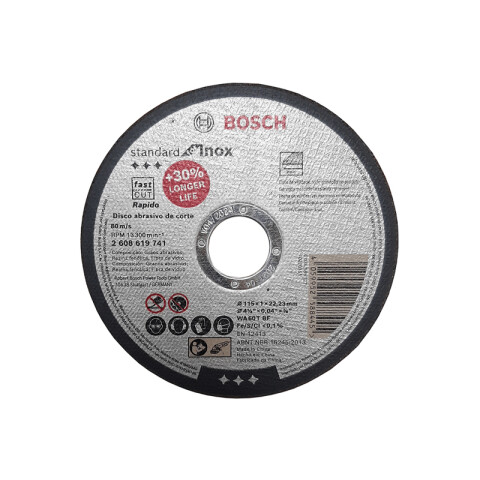 Disco abrasivo plano p/metal inox Ø115x1 Pro Bosch BS3272