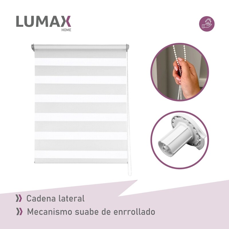 Cortina Roller Zebra Simple Lumax 1.6 X 2.1m Gran Calidad Blanco