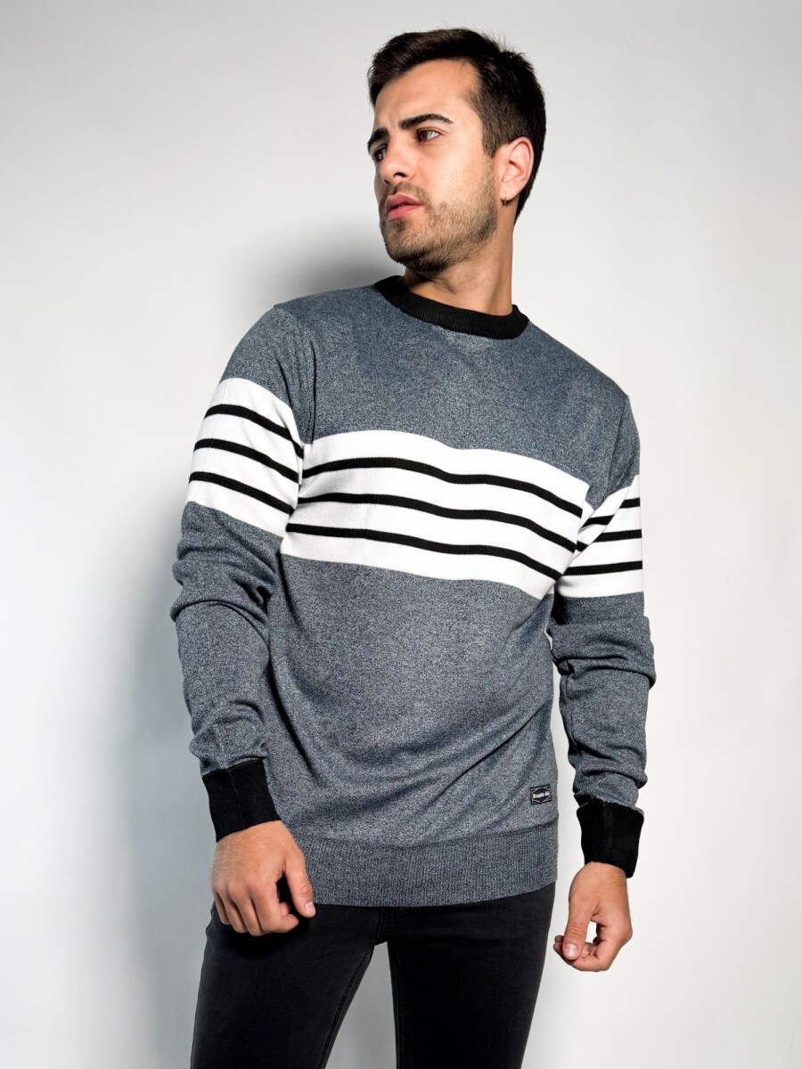 Sweaters rayado tejido Paco - Azul 